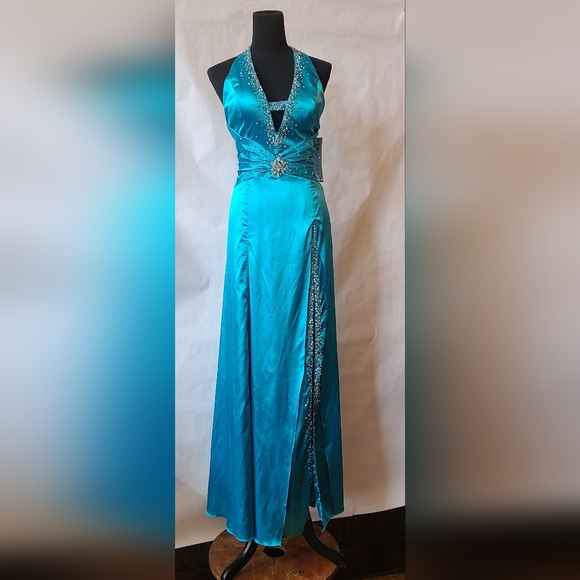 Showtime Collection Satin Formal Dress - Picture 1 of 7
